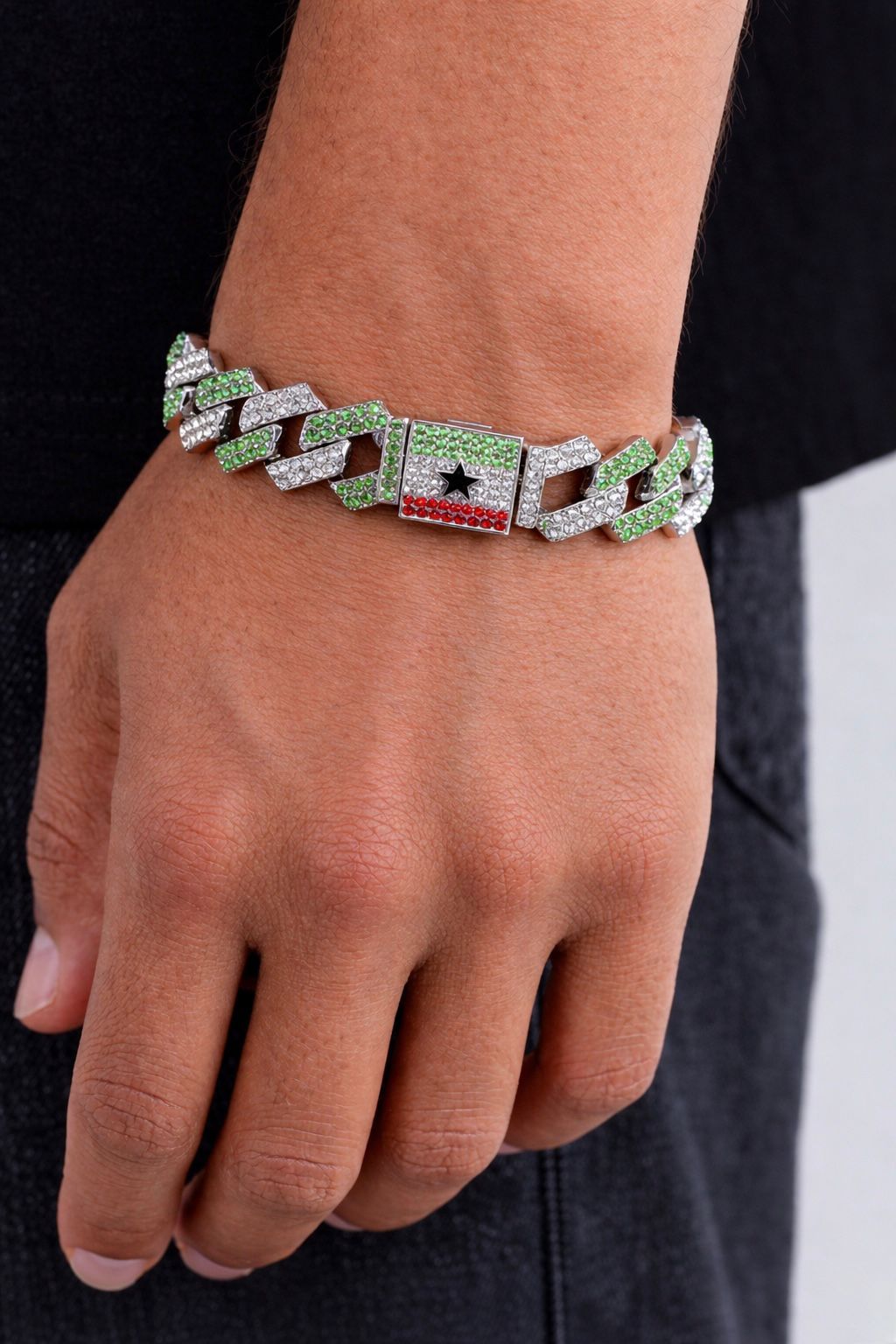 Somaliland Flag Bracelet – Iced Cuban Link