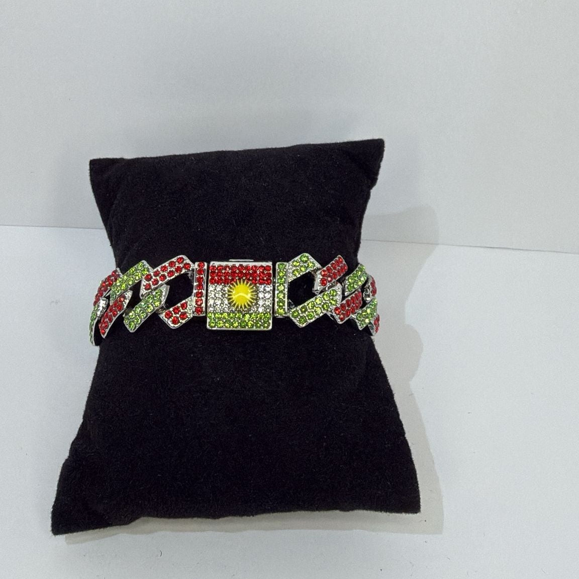 Kurdistan Flag Bracelet – Iced Cuban Link